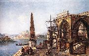 MARIESCHI, Michele Imaginative View with Obelisk  s china oil painting reproduction